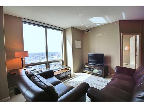 3007-210 15 Avenue Se, Calgary, AB - Indoor Photo Showing Living Room