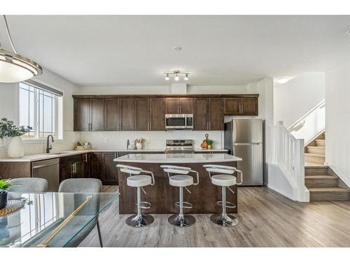 160 Carringham Way Nw, Calgary, AB - Indoor Photo Showing Kitchen With Upgraded Kitchen