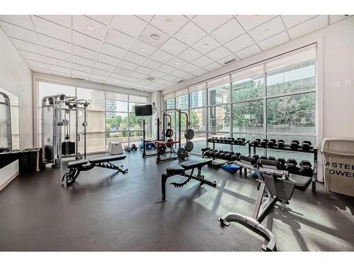 1001-530 12 Avenue Sw, Calgary, AB - Indoor Photo Showing Gym Room