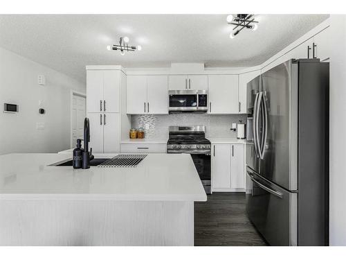 1482 148 Avenue Nw, Calgary, AB - Indoor Photo Showing Kitchen With Stainless Steel Kitchen With Double Sink With Upgraded Kitchen