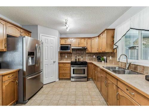 195 West Creek Landing, Chestermere, AB - Indoor Photo Showing Kitchen With Stainless Steel Kitchen With Double Sink