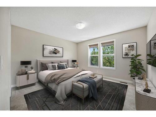 84 New Brighton Grove Se, Calgary, AB - Indoor Photo Showing Bedroom