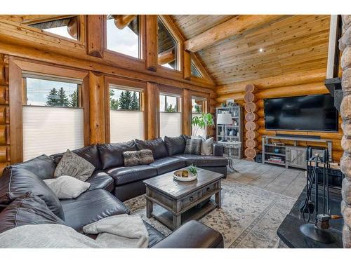 416 Ghost Lake Village Road, Ghost Lake, AB - Indoor Photo Showing Living Room With Fireplace