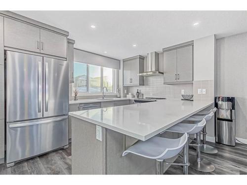 349 Masters Road Se, Calgary, AB - Indoor Photo Showing Kitchen With Stainless Steel Kitchen With Upgraded Kitchen