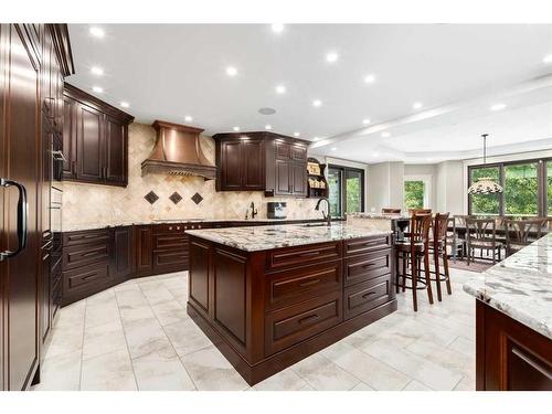 16 Wolfwillow Lane, Rural Rocky View County, AB - Indoor Photo Showing Kitchen With Upgraded Kitchen