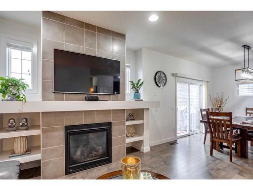 3021 Carpenter Landing Sw, Edmonton, AB - Indoor Photo Showing Living Room With Fireplace