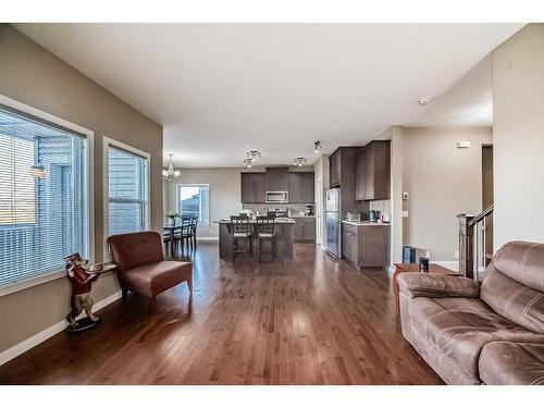 22 Silverado Plains Common Sw, Calgary, AB - Indoor Photo Showing Living Room With Fireplace