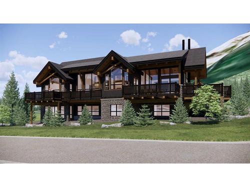 443 Mountain Tranquility Place, Canmore, AB - Outdoor With Deck Patio Veranda With Facade