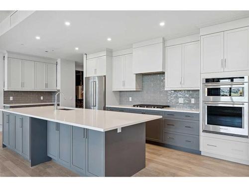 102-120 Marina Cove Se, Calgary, AB - Indoor Photo Showing Kitchen With Stainless Steel Kitchen With Upgraded Kitchen