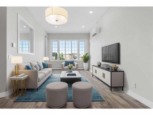 312-38 Quarry Gate Se, Calgary, AB - Indoor Photo Showing Living Room