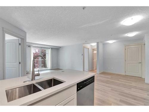 205-102 Cranberry Park Se, Calgary, AB - Indoor Photo Showing Kitchen With Double Sink