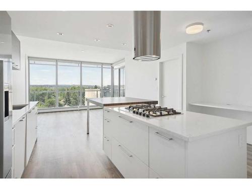 707-1087 2 Avenue Nw, Calgary, AB - Indoor Photo Showing Kitchen With Upgraded Kitchen