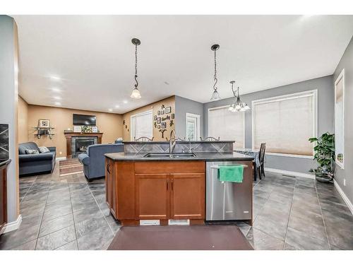 344 West Creek Boulevard, Chestermere, AB - Indoor Photo Showing Kitchen With Double Sink