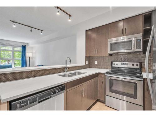 41-25 Auburn Meadows Avenue Se, Calgary, AB - Indoor Photo Showing Kitchen With Double Sink