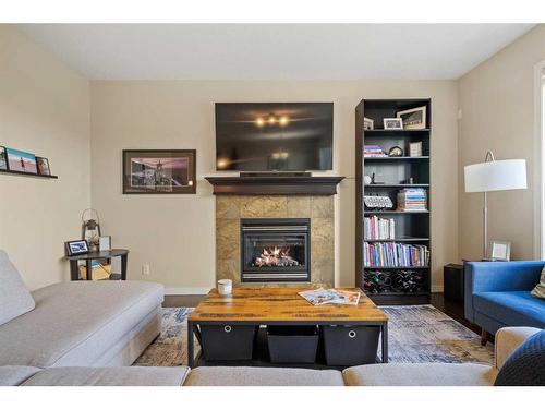 84 Sage Valley Park Nw, Calgary, AB - Indoor Photo Showing Living Room With Fireplace