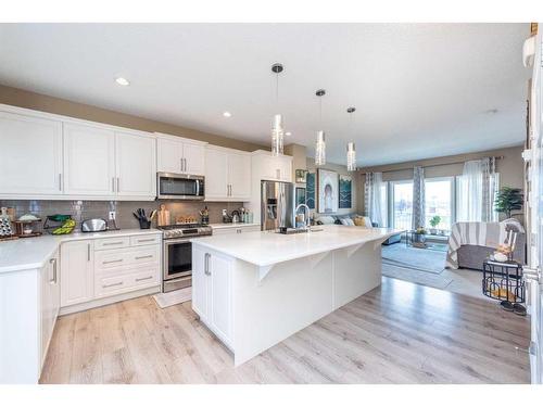 63 Cornerstone Passage Ne, Calgary, AB - Indoor Photo Showing Kitchen With Upgraded Kitchen