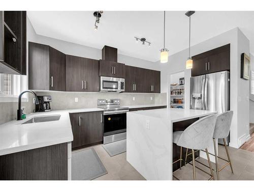 1564 Cornerstone Boulevard Ne, Calgary, AB - Indoor Photo Showing Kitchen With Stainless Steel Kitchen With Upgraded Kitchen