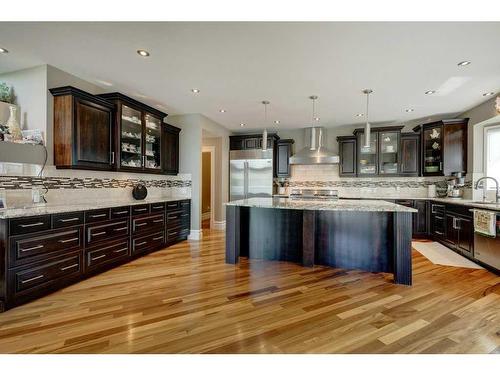 3 October Gold Gate, Rural Rocky View County, AB - Indoor Photo Showing Kitchen With Upgraded Kitchen