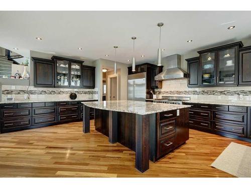 3 October Gold Gate, Rural Rocky View County, AB - Indoor Photo Showing Kitchen With Upgraded Kitchen