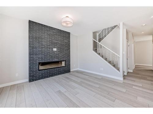 544 Walgrove Boulevard Se, Calgary, AB - Indoor With Fireplace