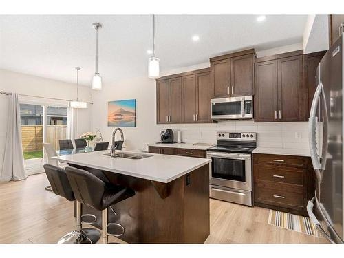 1167 Copperfield Boulevard Se, Calgary, AB - Indoor Photo Showing Kitchen With Stainless Steel Kitchen With Double Sink With Upgraded Kitchen