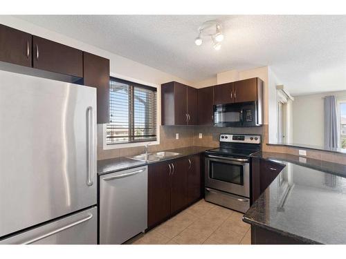 2401-60 Panatella Street, Calgary, AB - Indoor Photo Showing Kitchen With Double Sink