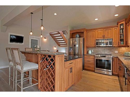 29 Ranch Road, Okotoks, AB - Indoor Photo Showing Kitchen With Stainless Steel Kitchen With Upgraded Kitchen