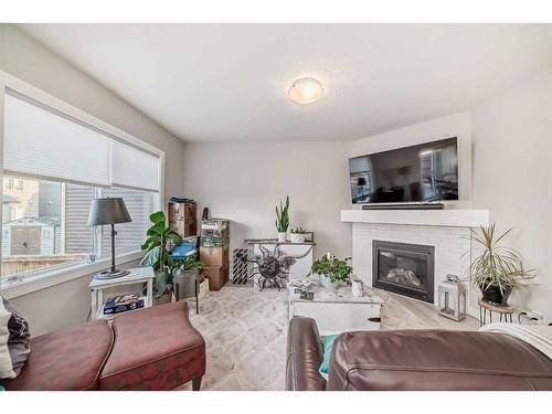 48 Nolanhurst Crescent Nw, Calgary, AB - Indoor Photo Showing Living Room With Fireplace