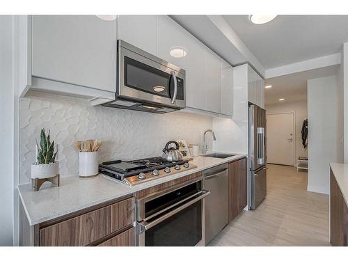 710-327 9A Street Nw, Calgary, AB - Indoor Photo Showing Kitchen With Stainless Steel Kitchen With Upgraded Kitchen