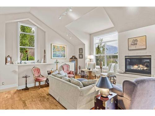 149 Carey, Canmore, AB - Indoor Photo Showing Living Room With Fireplace