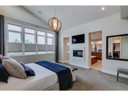 2002 25A Street Sw, Calgary, AB - Indoor Photo Showing Bedroom With Fireplace