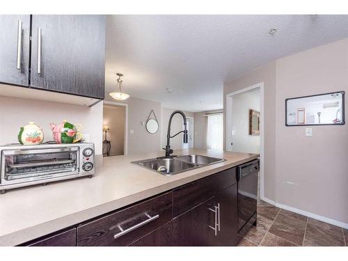 217-7110 80 Avenue Ne, Calgary, AB - Indoor Photo Showing Kitchen With Double Sink