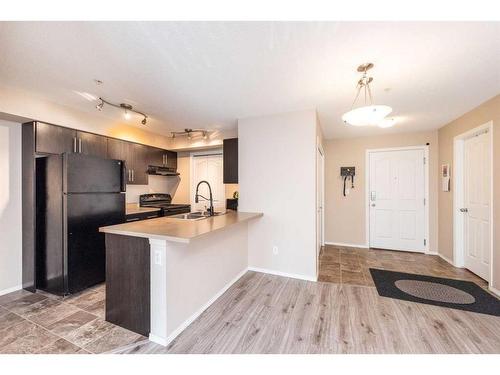 217-7110 80 Avenue Ne, Calgary, AB - Indoor Photo Showing Kitchen With Double Sink