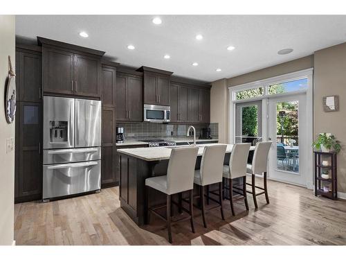 161 Aspenshire Crescent Sw, Calgary, AB - Indoor Photo Showing Kitchen With Stainless Steel Kitchen With Upgraded Kitchen