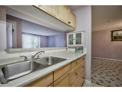 207-2022 Canyon Meadows Drive Se, Calgary, AB - Indoor Photo Showing Kitchen With Double Sink