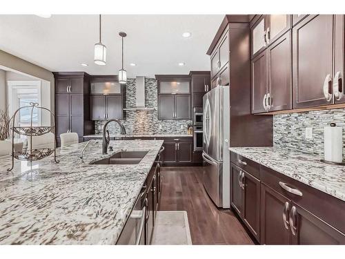 156 Auburn Sound Manor Se, Calgary, AB - Indoor Photo Showing Kitchen With Double Sink With Upgraded Kitchen