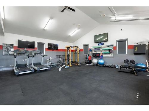 240 Brown Bear Point, Rural Rocky View County, AB - Indoor Photo Showing Gym Room