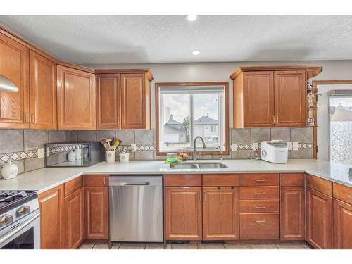 105 Saddletree Close Ne, Calgary, AB - Indoor Photo Showing Kitchen With Double Sink