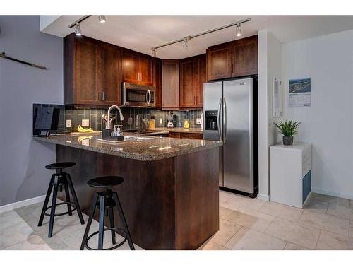 2103-210 15 Avenue Se, Calgary, AB - Indoor Photo Showing Kitchen With Stainless Steel Kitchen