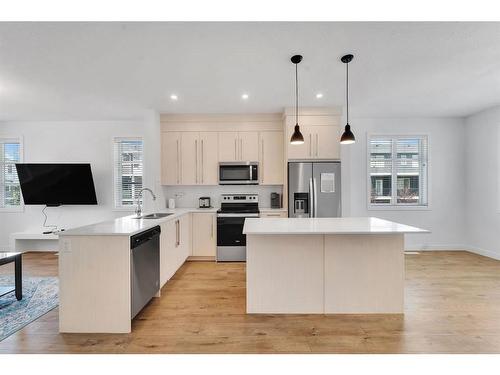 507-50 Cornerstone Passage Ne, Calgary, AB - Indoor Photo Showing Kitchen With Stainless Steel Kitchen With Upgraded Kitchen