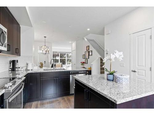 857 Mahogany Boulevard Se, Calgary, AB - Indoor Photo Showing Kitchen With Upgraded Kitchen