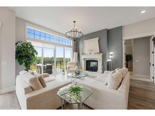 468 Muirfield Crescent, Lyalta, AB - Indoor Photo Showing Living Room With Fireplace