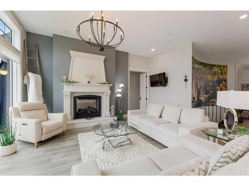 468 Muirfield Crescent, Lyalta, AB - Indoor Photo Showing Living Room With Fireplace