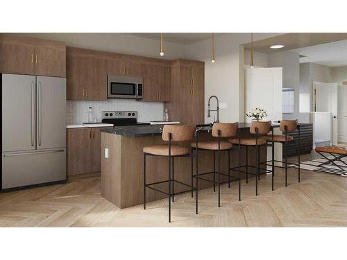 163 Mill Road, Cochrane, AB - Indoor Photo Showing Kitchen With Stainless Steel Kitchen