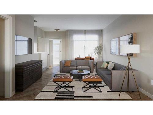 163 Mill Road, Cochrane, AB - Indoor Photo Showing Living Room