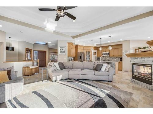 76 Chaparral Cove Se, Calgary, AB - Indoor Photo Showing Living Room With Fireplace