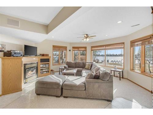 76 Chaparral Cove Se, Calgary, AB - Indoor Photo Showing Living Room With Fireplace