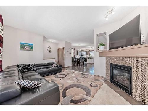 19 Skyview Springs Rise Ne, Calgary, AB - Indoor Photo Showing Living Room With Fireplace