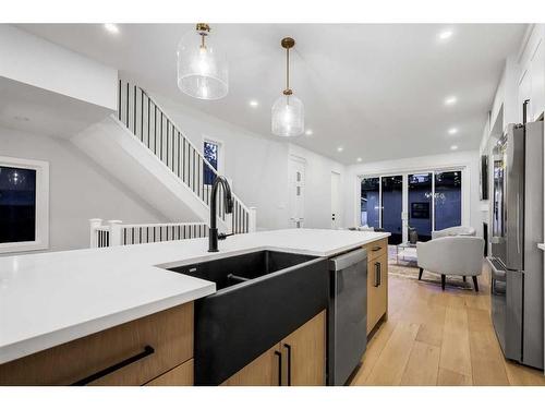 3727 Richmond Road Sw, Calgary, AB - Indoor Photo Showing Kitchen With Double Sink