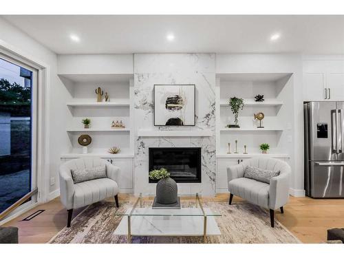 3727 Richmond Road Sw, Calgary, AB - Indoor Photo Showing Other Room With Fireplace